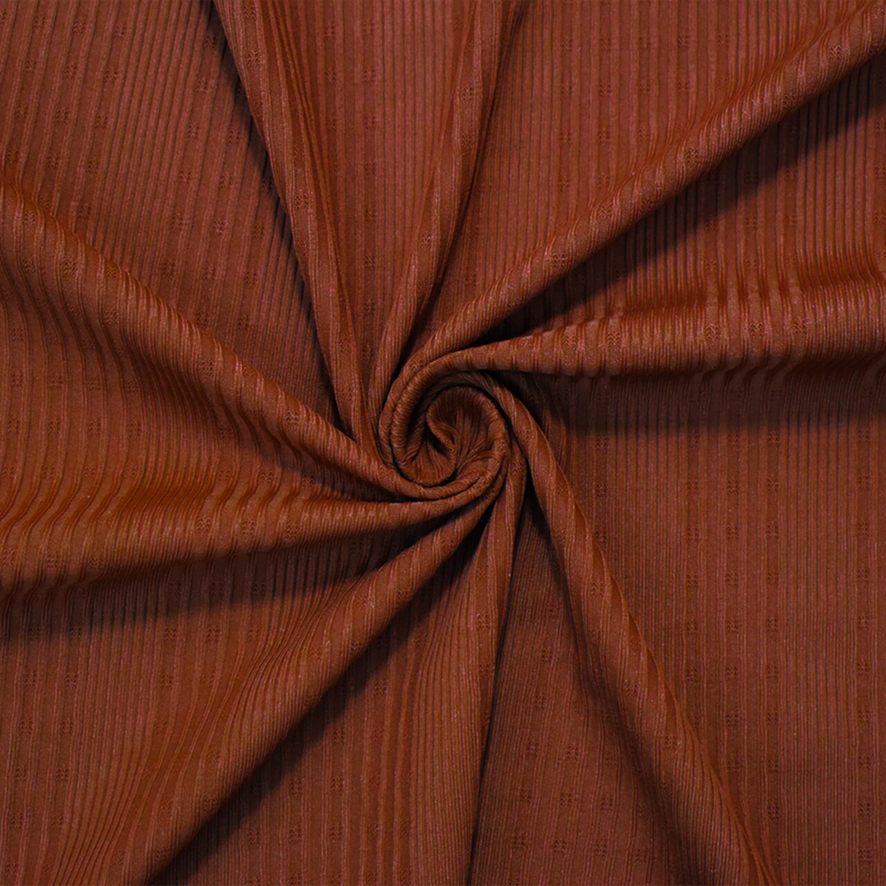Brown Polyester Stretch Spandex Multi Rib Knit Fabric By the Yard